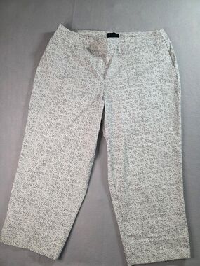 Cynthia Rowley Light Gray Micro-Pattern Chinos